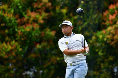 PETALING JAYA, NOV 24 : Galven Green of Malaysia, pictured during Round 2 of PKNS Selangor Masters '22 at Kelab Golf Seri Selangor. Petaling Jaya, Malaysia on November 24, 2022.のeditorial素材