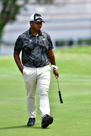 PETALING JAYA, NOV 25 : Edven Ying of Malaysia, pictured during Round 3 of PKNS Selangor Masters '22 at Kelab Golf Seri Selangor. Petaling Jaya, Malaysia on November 25, 2022.のeditorial素材