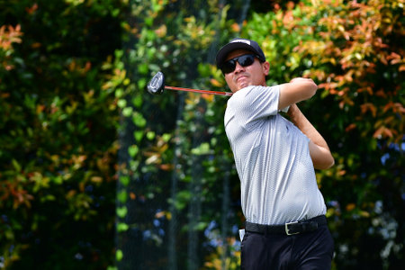 PETALING JAYA, NOV 25 : Denwit Boriboonsub of Thailand, pictured during Round 3 of PKNS Selangor Masters '22 at Kelab Golf Seri Selangor. Petaling Jaya, Malaysia on November 25, 2022.のeditorial素材