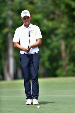 PETALING JAYA, NOV 25 : Danny Chia of Malaysia, pictured during Round 3 of PKNS Selangor Masters '22 at Kelab Golf Seri Selangor. Petaling Jaya, Malaysia on November 25, 2022.のeditorial素材