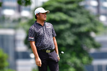 PETALING JAYA, NOV 25 : Denwit Boriboonsub of Thailand, pictured during Round 3 of PKNS Selangor Masters '22 at Kelab Golf Seri Selangor. Petaling Jaya, Malaysia on November 25, 2022.のeditorial素材