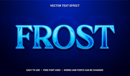 Frost Editable Vector Text Effectのイラスト素材