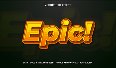 Epic! Editable Vector Text Effect.のイラスト素材