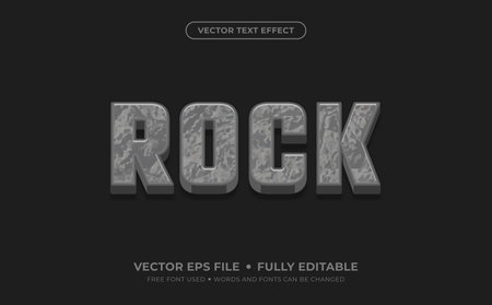 Rock Editable Vector Text Effect.のイラスト素材