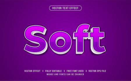 Purple Soft Editable Vector Text Effect.のイラスト素材