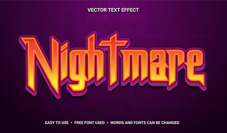 Nightmare Editable Text Effectのイラスト素材