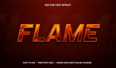 Flame Editable Vector Text Effect.のイラスト素材