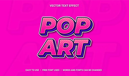 Gradient Pop Art Editable Vector Text Effect.のイラスト素材