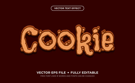 Cookie Editable Vector Text Effect.のイラスト素材