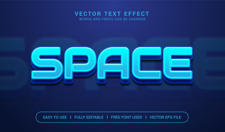 Space Editable Vector Text Effect.のイラスト素材