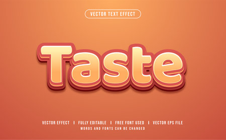 Taste Editable Vector Text Effect.のイラスト素材