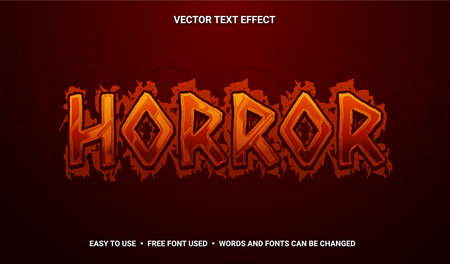 Horror Editable Vector Text Effectのイラスト素材