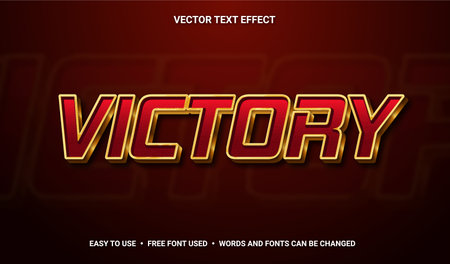 Victory Editable Vector Text Effect.のイラスト素材