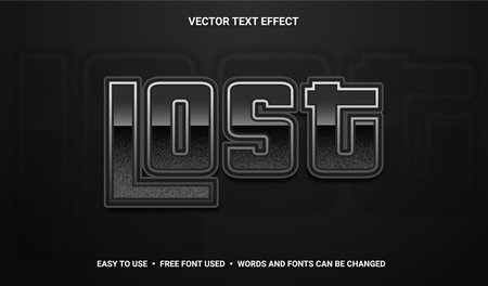 Lost Editable Text Effectのイラスト素材