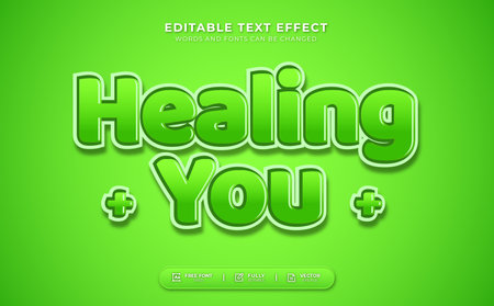 Healing You Editable Text Effectのイラスト素材
