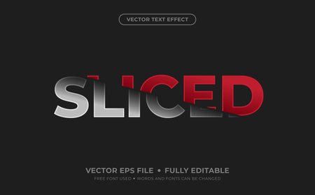 Red Sliced Editable Vector Text Effectのイラスト素材