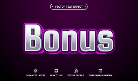 Simple Bonus Editable Vector Text Effect.のイラスト素材