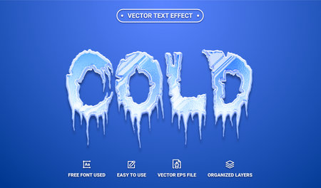 Cold Editable Vector Text Effect.のイラスト素材