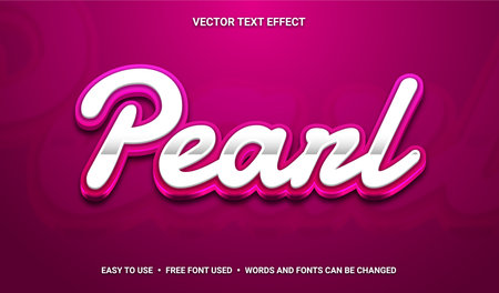 Pearl Editable Vector Text Effectのイラスト素材