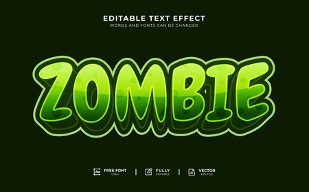 Zombie Editable Text Effectのイラスト素材