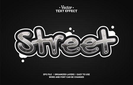 Street Editable Vector Text Effect.のイラスト素材