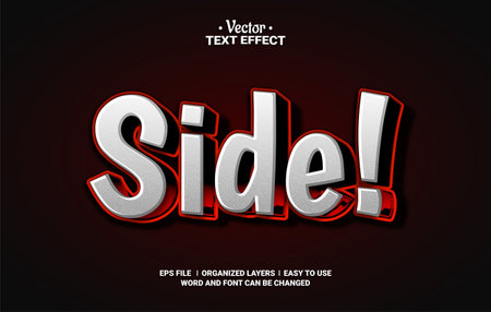 Side Editable Vector Text Effect.のイラスト素材