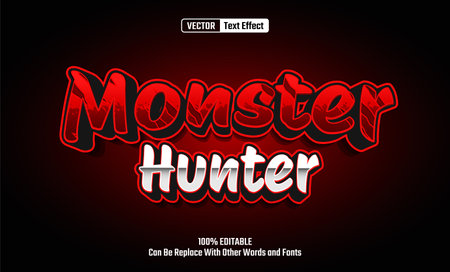 Monster Hunter Editable Vector Text Effect.のイラスト素材