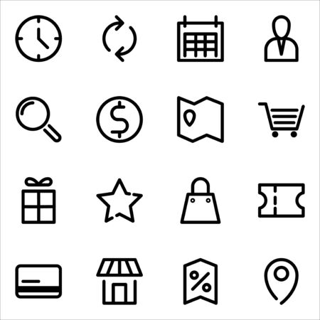 shopping icon set. vector illustration. suitable for business, presentations, etc.のイラスト素材