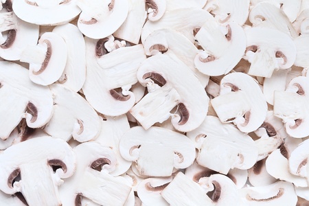 Healthy natural food, background. Mushrooms champignonの写真素材