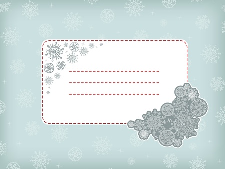 Christmas (New Year) template frame  with snowflake.のイラスト素材