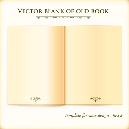 Open Old Book illustration template for your design のイラスト素材