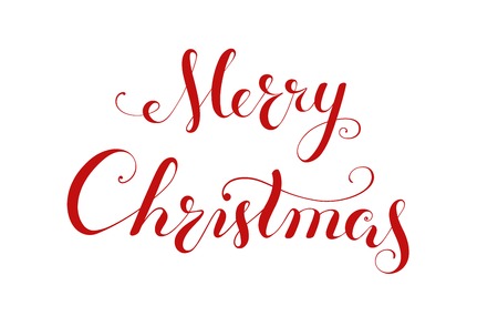 Merry Christmas handwriting lettering  Calligraphyのイラスト素材