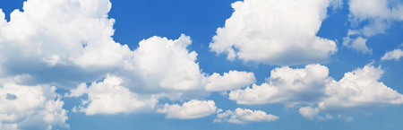 blue sky with clouds, sky background panorama