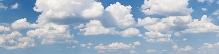blue sky with clouds, sky background panorama