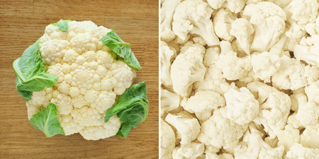 Cauliflower  Healthy food background  の写真素材