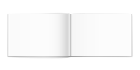 Vector blank of open album on neutral white background. Using mesh. Templateのイラスト素材