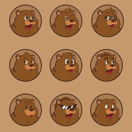 Bear Faceのイラスト素材