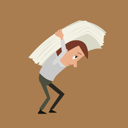 Carrying paperのイラスト素材