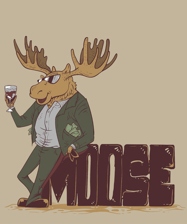 Cartoon Mooseのイラスト素材