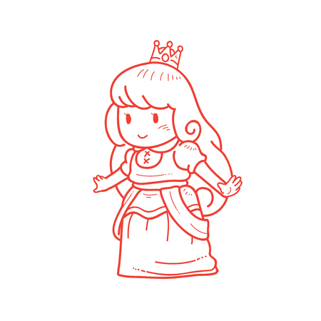 Doodle Princessのイラスト素材