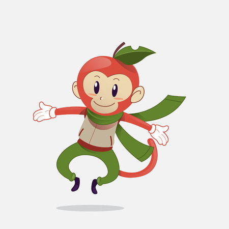 Apple Monkeyのイラスト素材