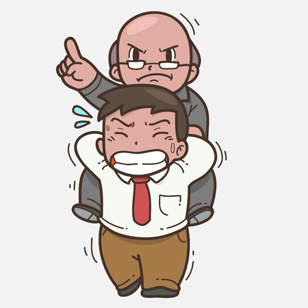 Boss and employeeのイラスト素材