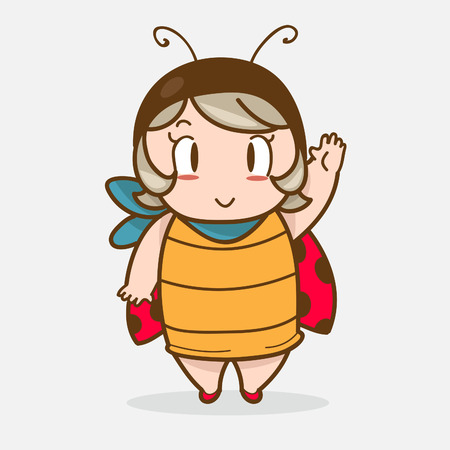 Cartoon Lady Bugのイラスト素材