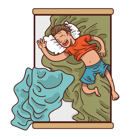 Sleeping manのイラスト素材