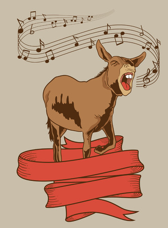 Singing Donkeyのイラスト素材