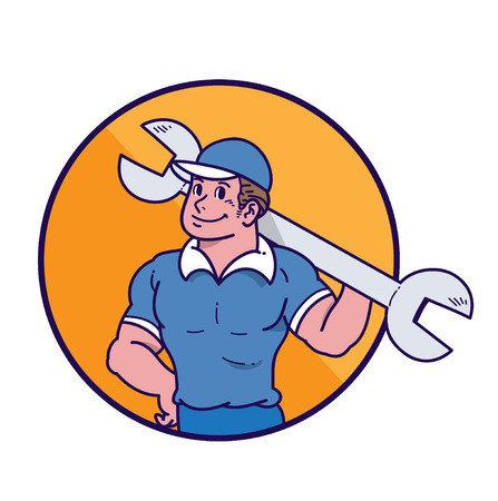 Mechanic Mascotのイラスト素材