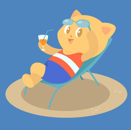 Cat relaxingのイラスト素材