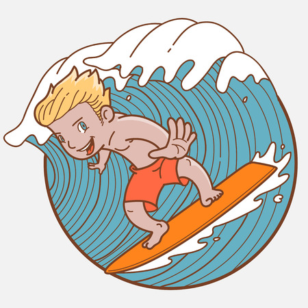 Surf boyのイラスト素材