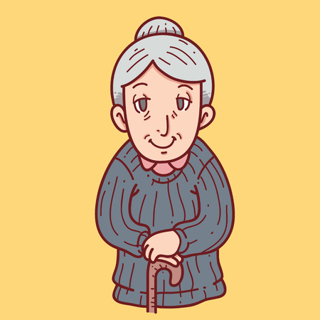 Grandma Cartoonのイラスト素材