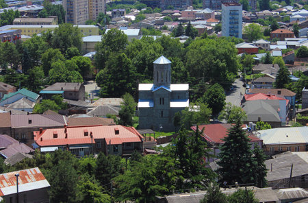 Georgia. 05/30/2017. Church in the city of Gori. City center.のeditorial素材